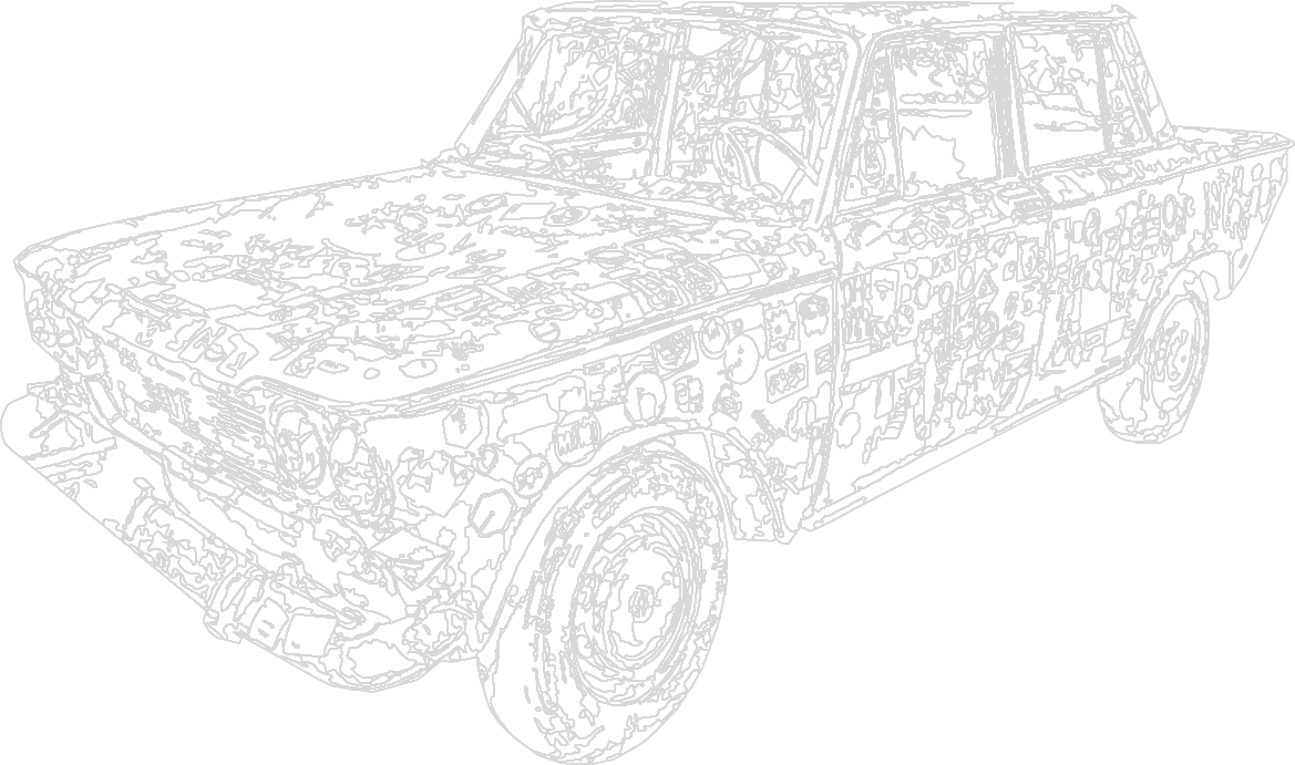 silhouette de la voiture de l'embobineuse
